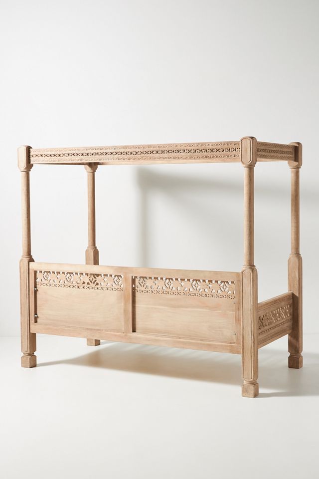 Carved Ezana Indoor/Outdoor Canopy Daybed #3