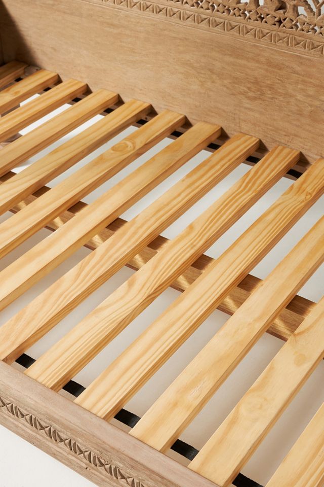 Carved Ezana Indoor/Outdoor Canopy Daybed #5