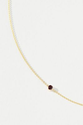 Maya Brenner 14k Yellow Gold Asymmetric Birthstone Necklace