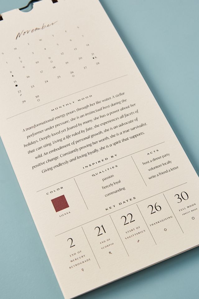 Wilde House Paper 2020 Intentional Calendar #3