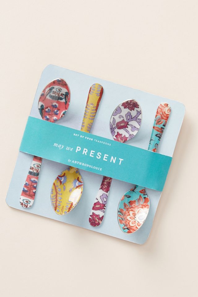 Blockprint Teaspoons, Set of 4 #1