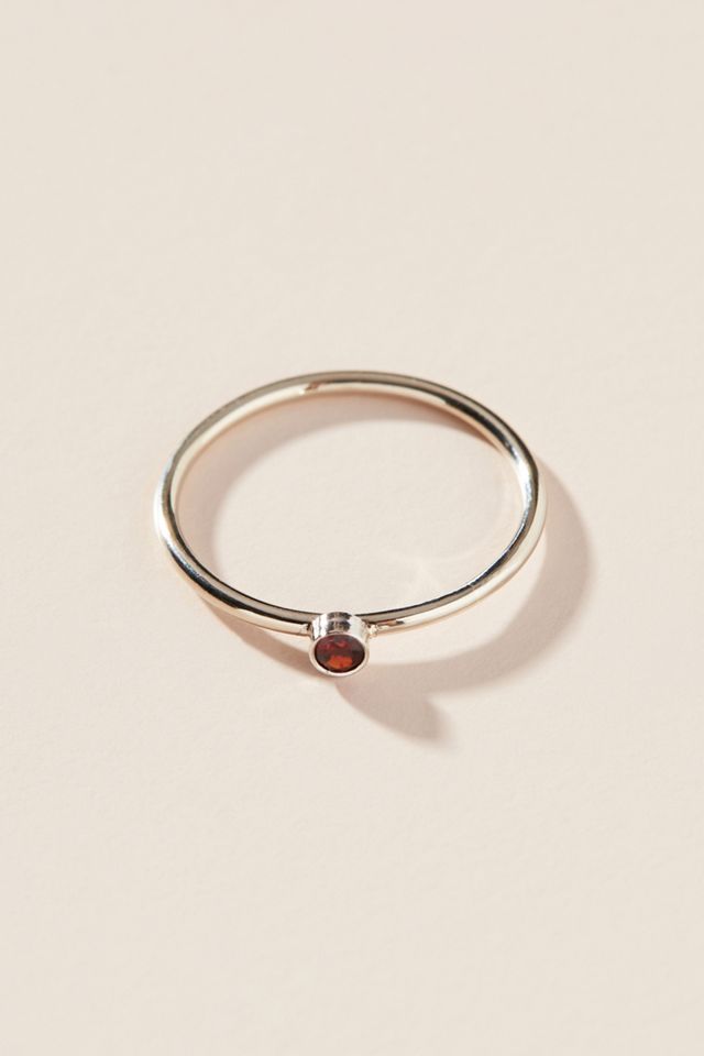 Maya Brenner 14K White Gold Birthstone Ring #1