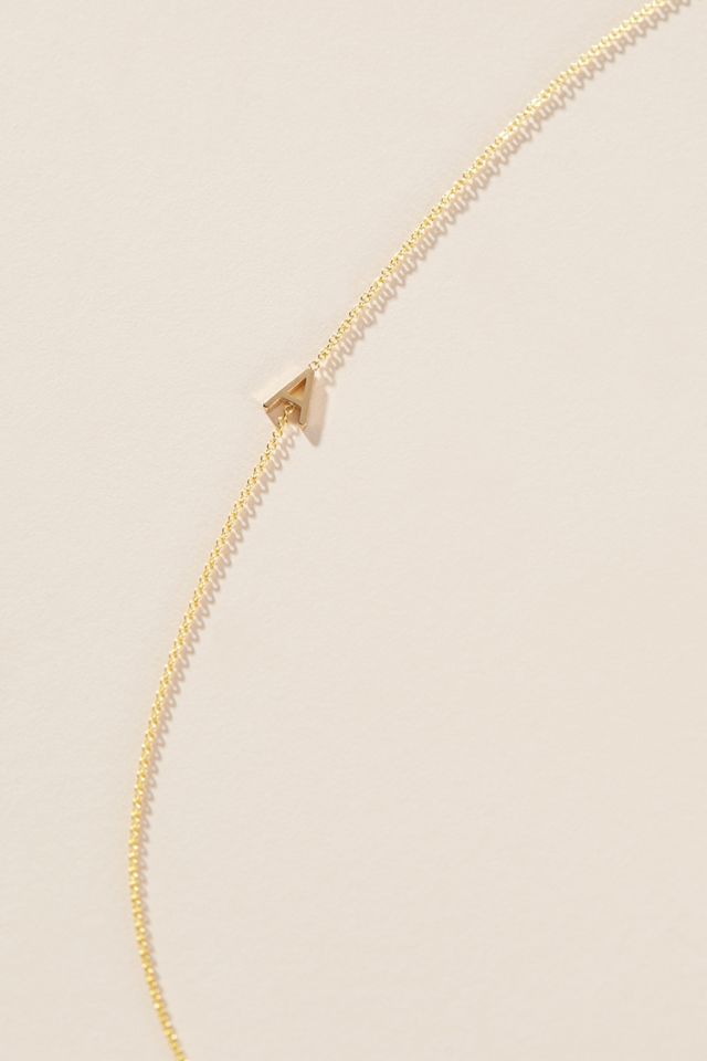 Maya Brenner 14k Gold Asymmetric Monogram Necklace #1