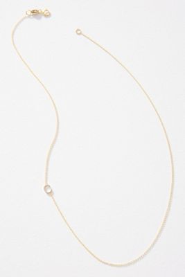Maya Brenner 14k Gold Asymmetric Monogram Necklace