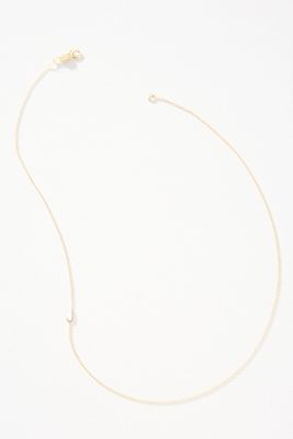 14k Gold Asymmetrical Monogram Necklace