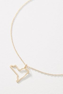 Maya Brenner 14k Gold State Pendant Necklace