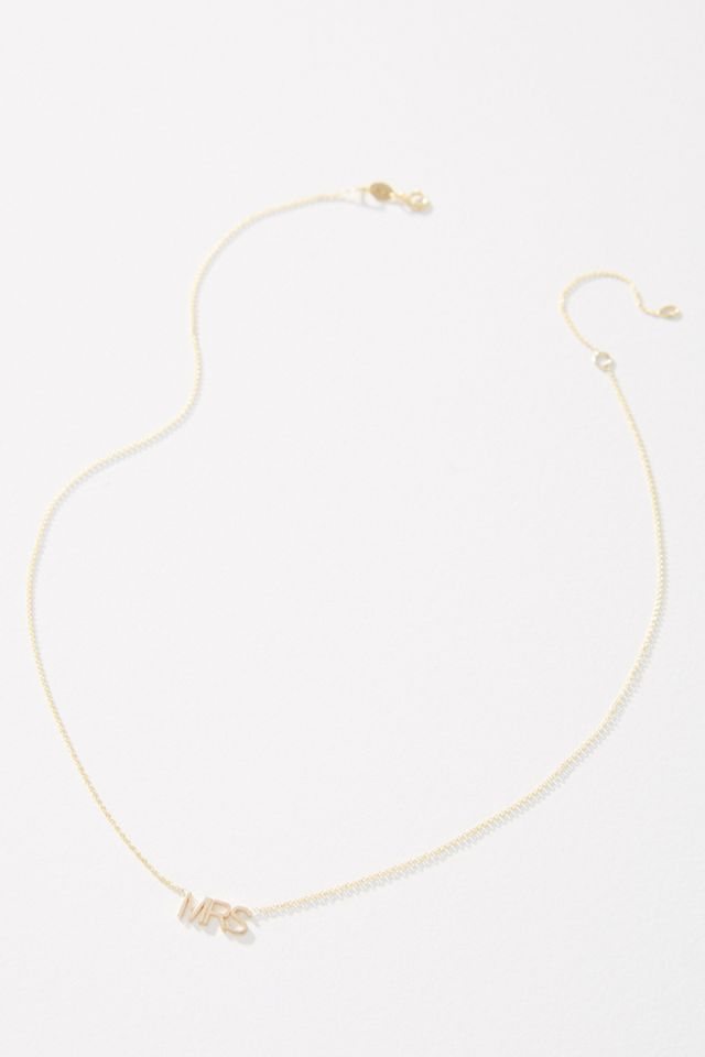 Maya Brenner 14k Gold Mrs. Necklace #1