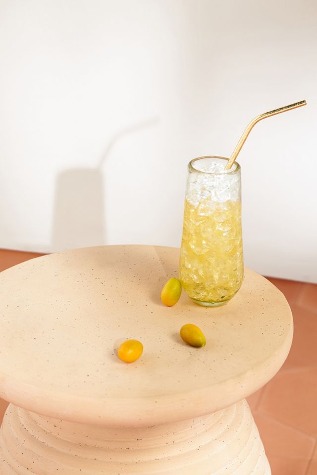 Metallic Striped Ceramic Stool #1