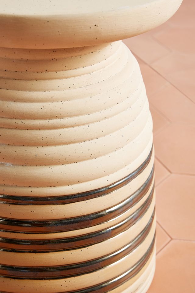 Metallic Striped Ceramic Stool #4