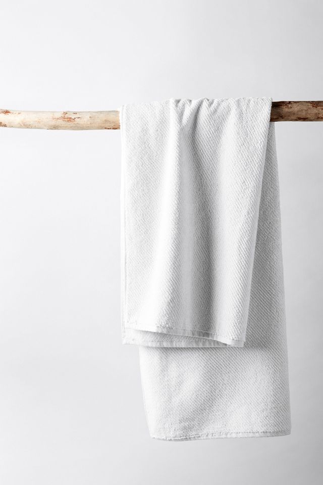 Oversized Alpine White Organic Cotton Hand Towels Set