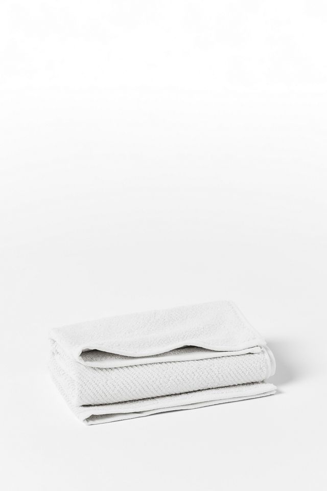 Oversized Alpine White Organic Cotton Hand Towels Set
