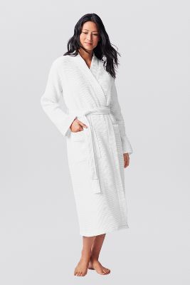 Shop Coyuchi Unisex Organic Waffle Robe In White