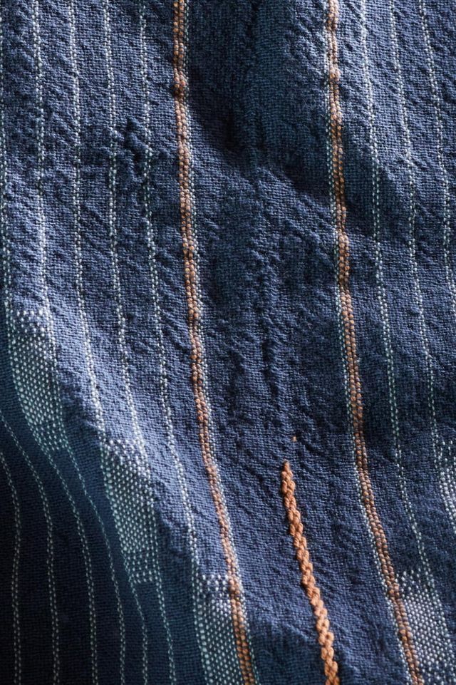 Moonlight Blue Organic Cotton Ikat Full/Queen Duvet Cover