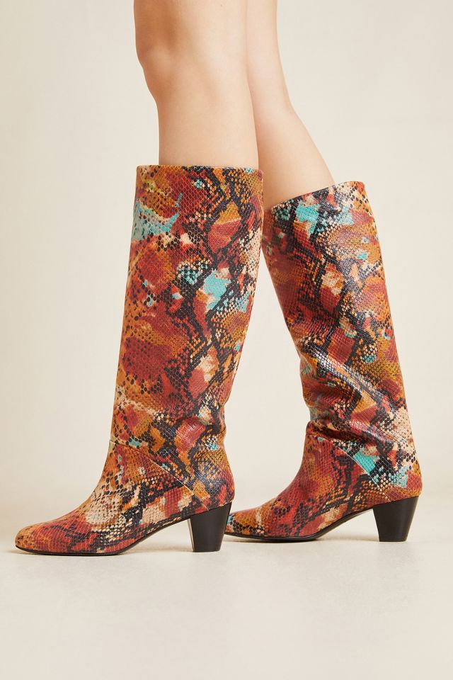 Anthropologie snakeskin boots hotsell