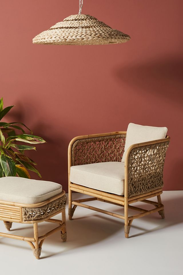 Anthropologie rattan deals chair