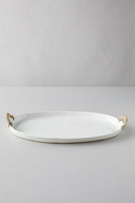 Wrapped Handle Ceramic Platter
