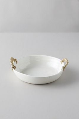 Ceramic Wrapped Handle Serving Bowl