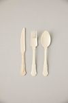 Disposable Birch Wood Cutlery, Set of 24