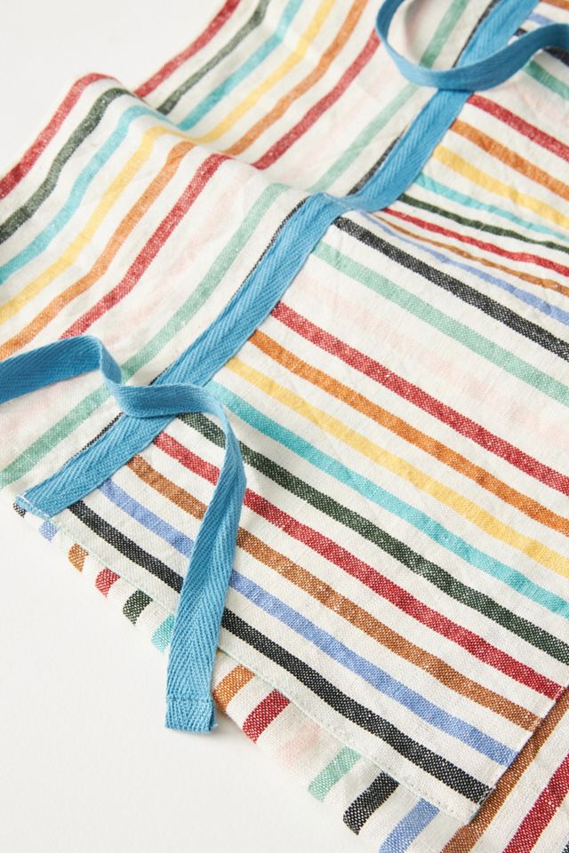 Ziggy Rainbow-Striped Half Apron #2