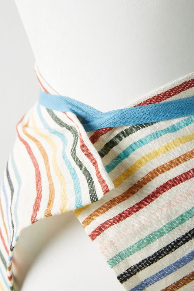 Ziggy Rainbow-Striped Half Apron #3