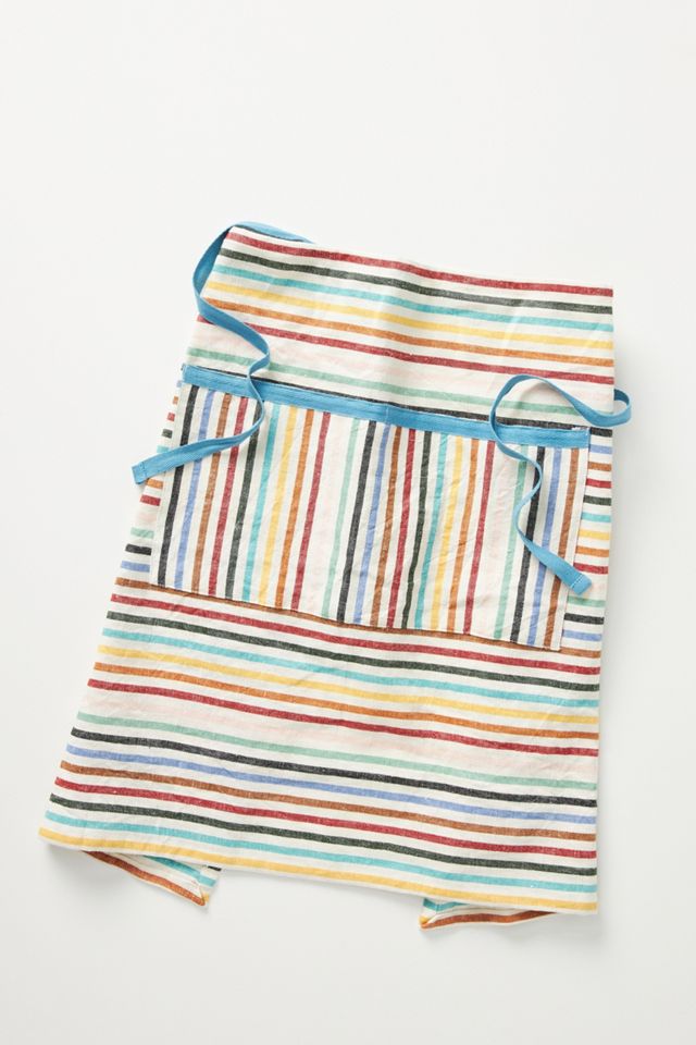 Ziggy Rainbow-Striped Half Apron #1