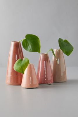 Pink Cylinder Vases, Set of 4