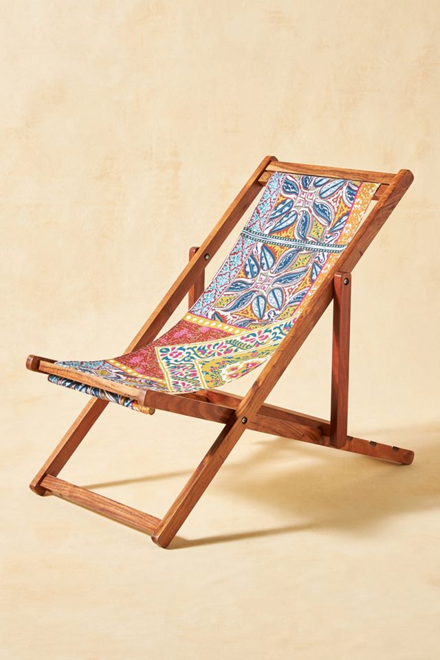 Blockprint Beach Sling Chair #1