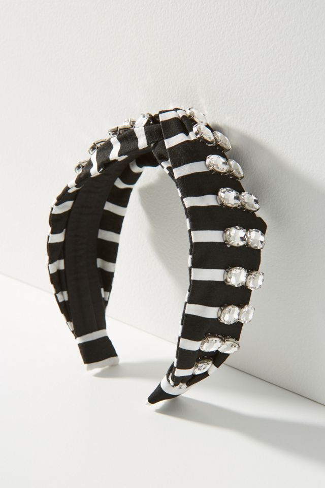 Autumn Adeigbo Striped Embellished Headband