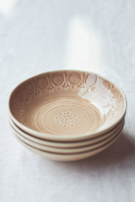 Anthropologie Old Havana Pasta Bowl In Pink