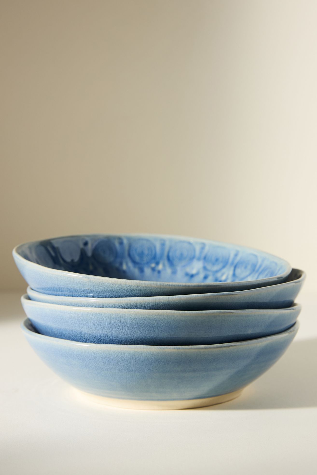 Old Havana Pasta Bowls, Set of 4 - BLUE, Standard, Set Of 4