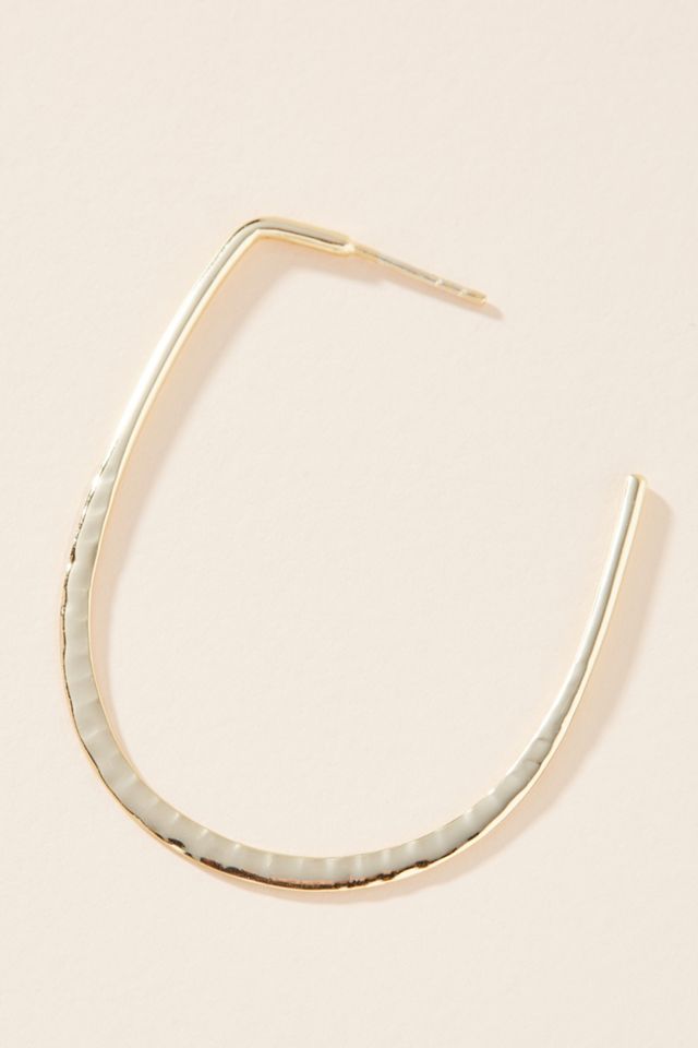 Macey Hammered Hoop Earrings #1