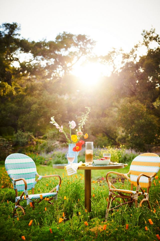 Belmar Striped Indoor/Outdoor Bistro Chair #9