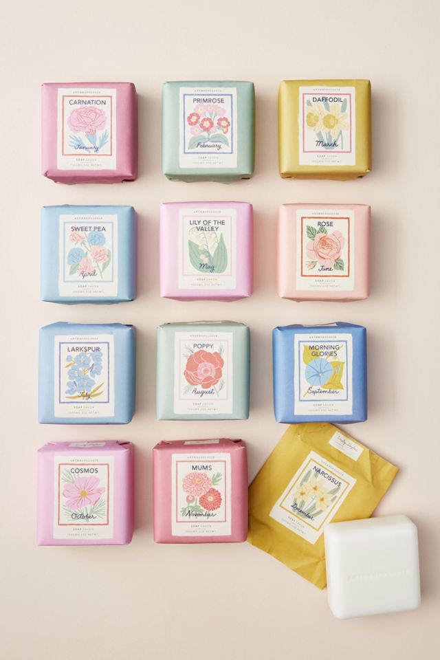 Birth Month Floral Bar Soap #2