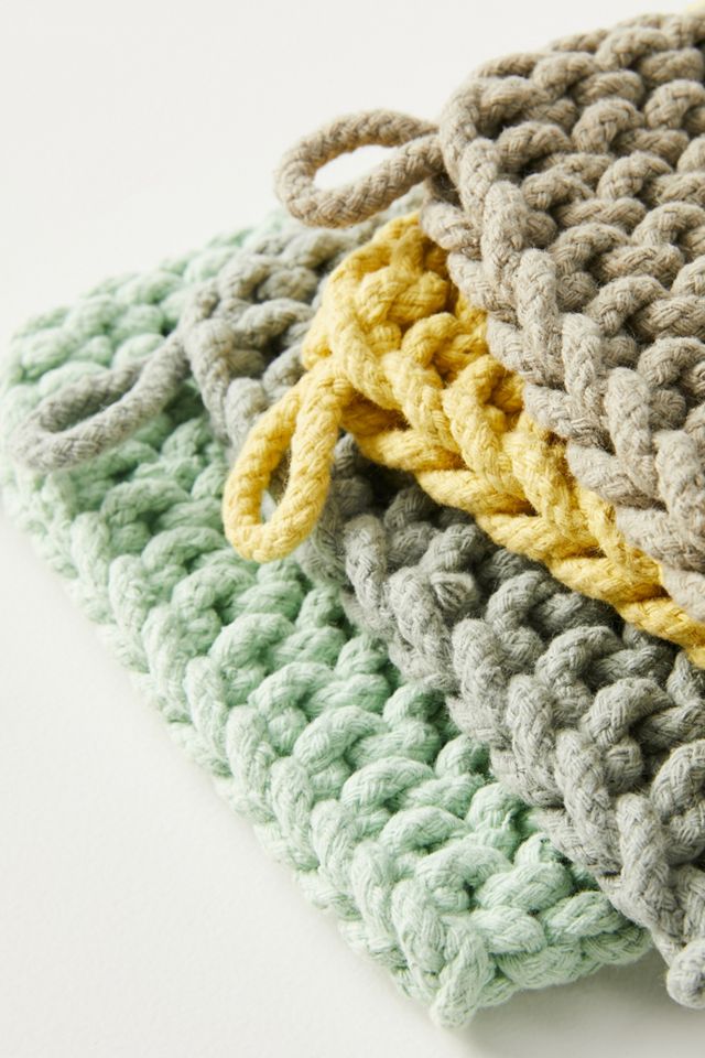 Crocheted Pot Holders, Set of 4 #1