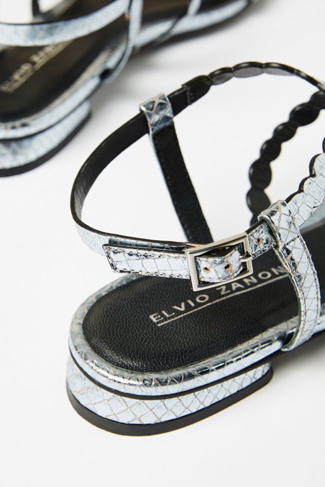 Elvio Zanon Metallic Gladiator Sandals | Anthropologie