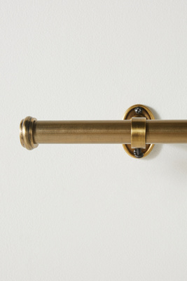 Smithery Curtain Rod - Small Antique Brass