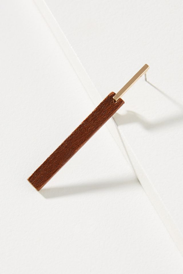 Sophie Monet Mahogany Bar Drop Earrings #1