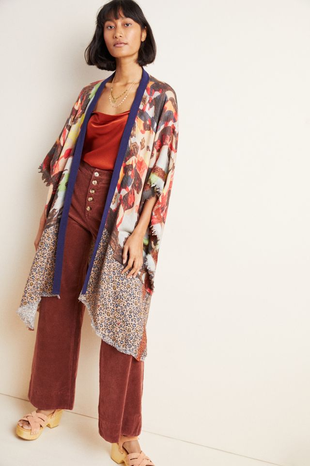 Anthropologie Conditions Apply Printed shops Duster Kimono