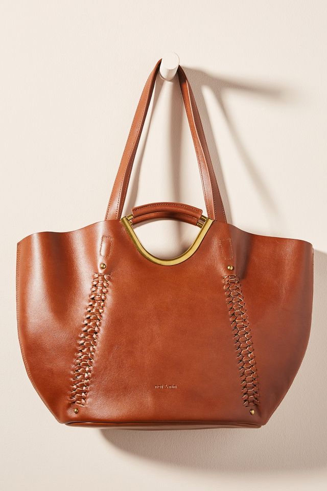 nat & nin, Bags, Nat Nin Leather Calvi Tote Bag