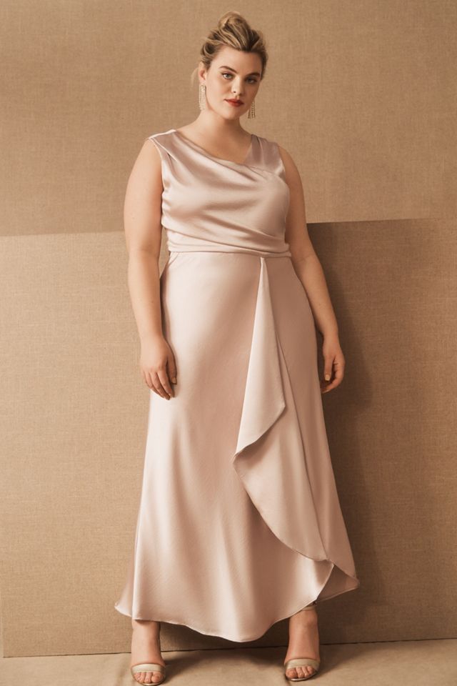 espen satin maxi dress BHLDN Espen 22W / Navy