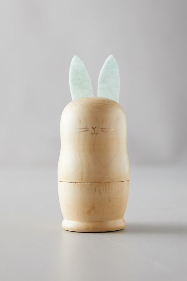 Wood Nesting Easter Bunnies #2