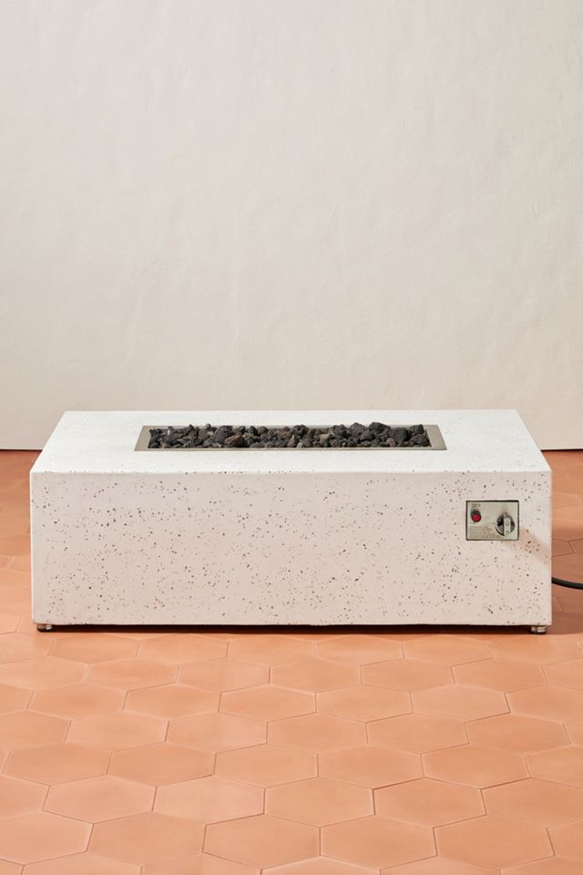 Terrazzo Rectangle Outdoor Fire Pit #2