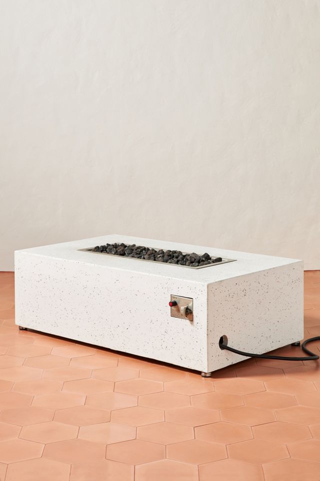 Terrazzo Rectangle Outdoor Fire Pit #3