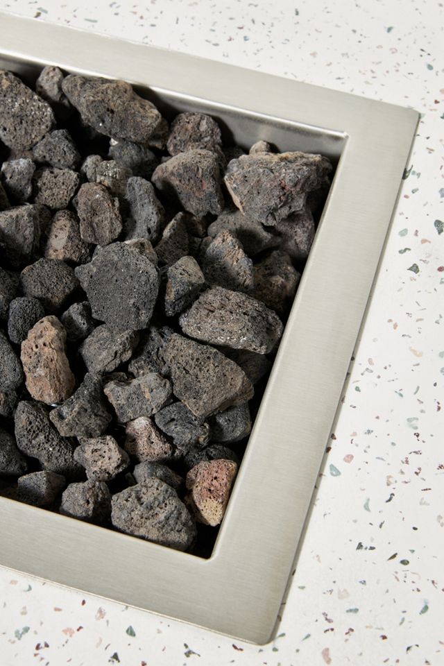 Terrazzo Rectangle Outdoor Fire Pit #5