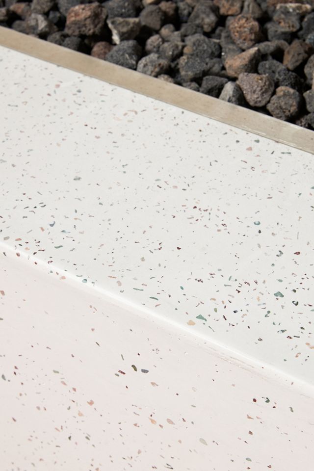Terrazzo Rectangle Outdoor Fire Pit #7