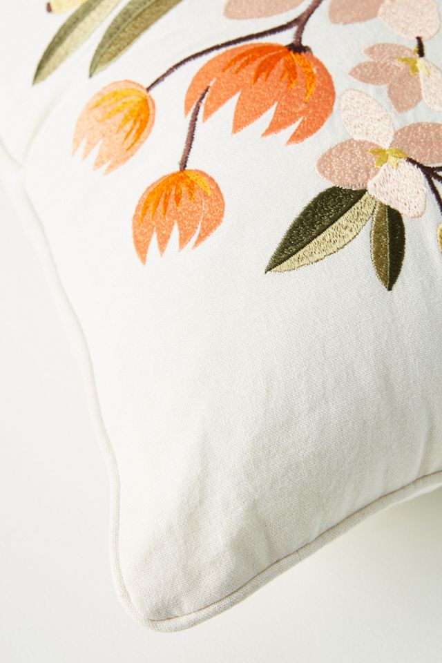 Rifle Paper Co. x Loloi Citrus Floral Embroidered Pillow #2