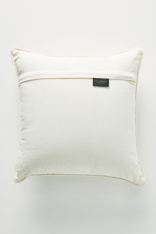 Rifle Paper Co. x Loloi Blue Botanical Embroidered Pillow #1