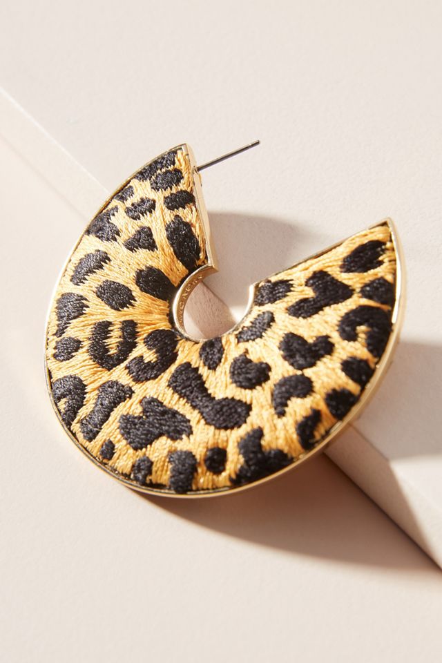 Mignonne Gavigan Leopard Hoop Earrings #1