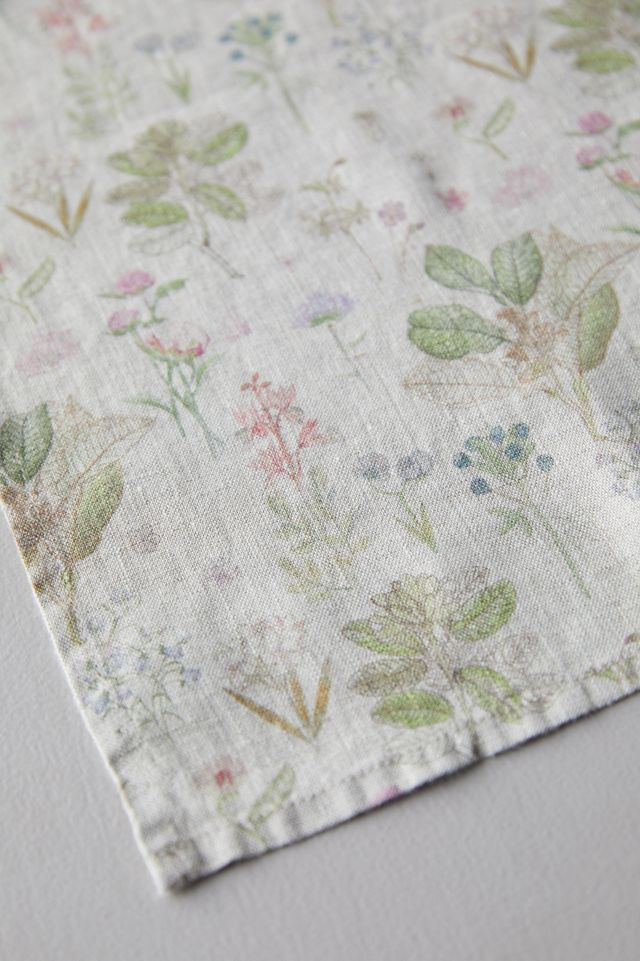 Lithuanian Linen Tea Towel, Botany Floral #1
