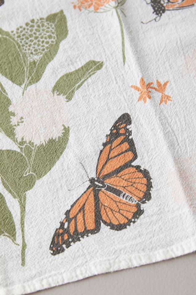 Monarchs + Milkweed Dish Towel #2